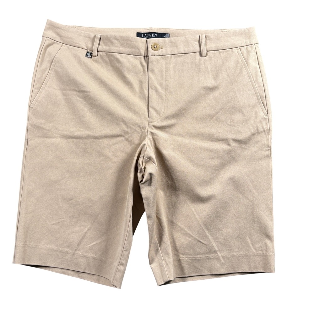 Laurenβ Ralph Lauren Khaki Bermuda Shorts Womens 16 Chino Old Money Preppy